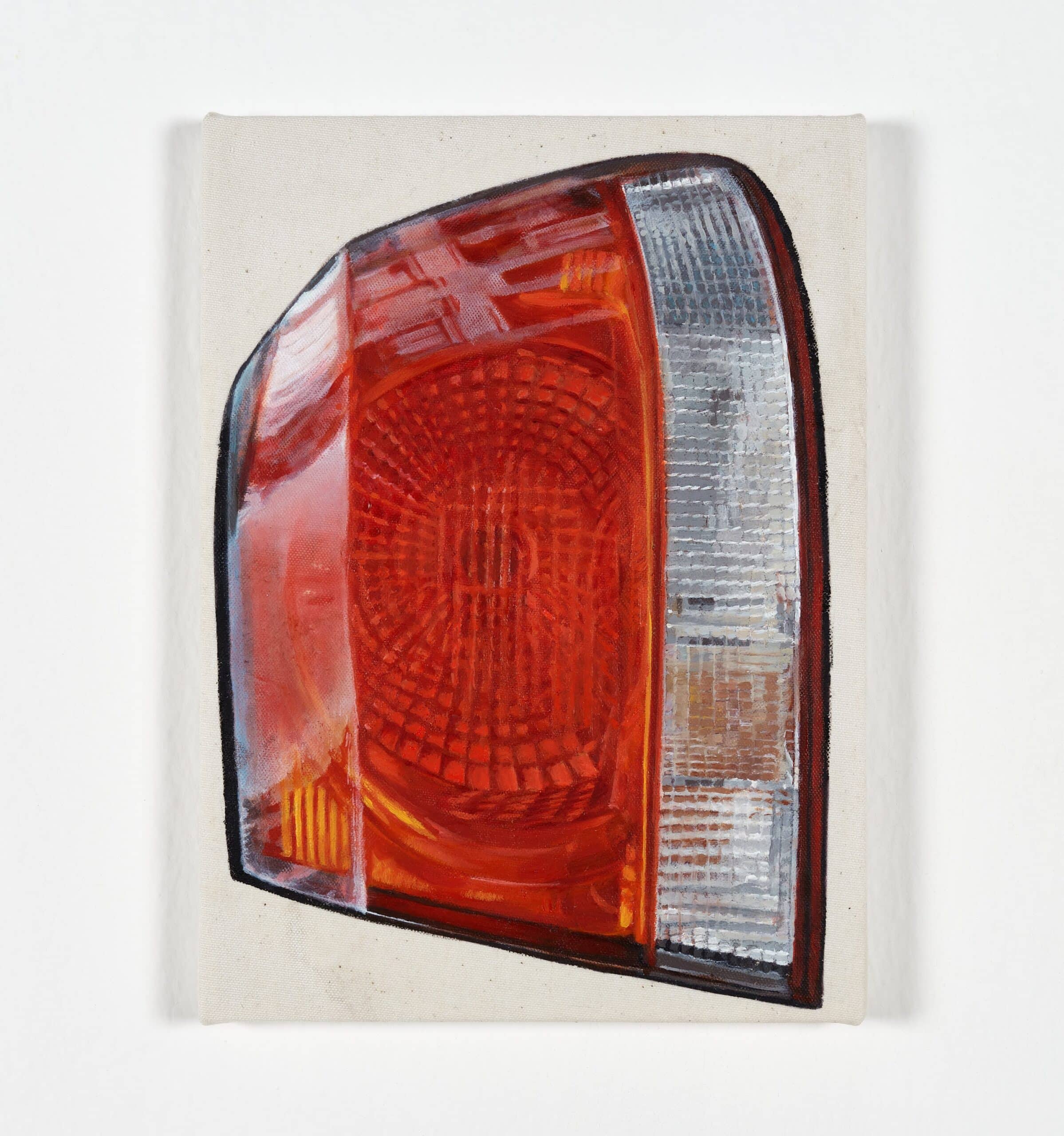Realistic painting of a car light. Painted by Helene Appel, photographed by Carlo Favore